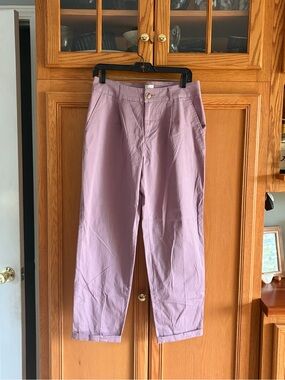 a new day Lavender women’s pleated front Chinos pants size 8